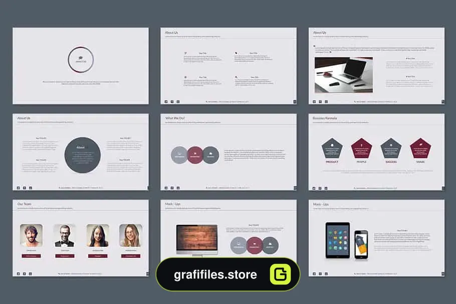 قالب کینوت Mia Keynote Presentation Template