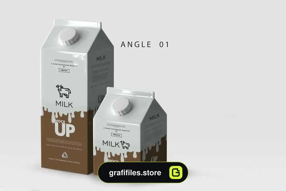 موکاپ پاکت شیر Milk