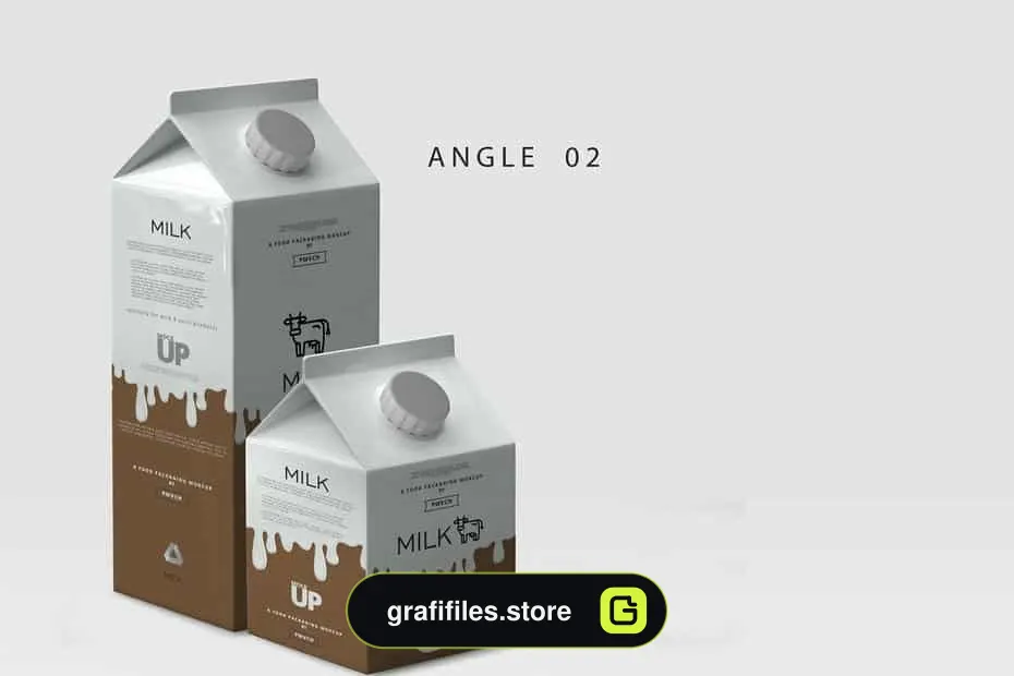 موکاپ پاکت شیر Milk