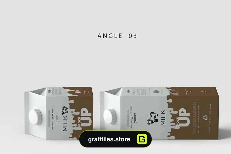 موکاپ پاکت شیر Milk