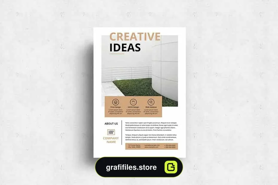 فایل لایه باز تراکت Minimalist Business Flyer v02