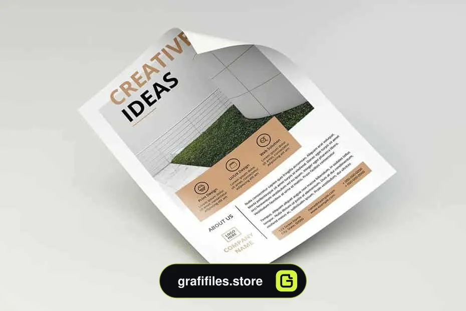 فایل لایه باز تراکت Minimalist Business Flyer v02