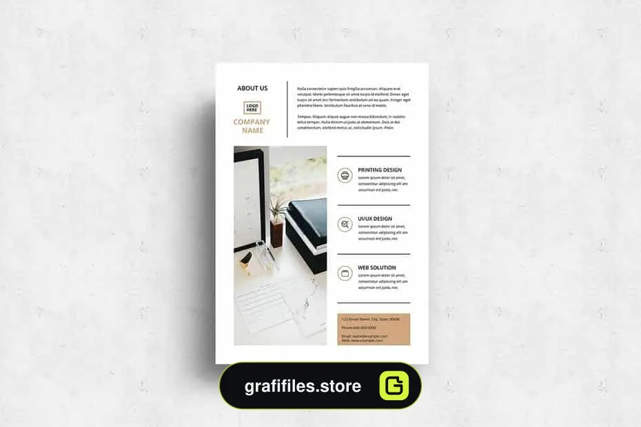 فایل لایه باز تراکت Minimalist Business Flyer v03