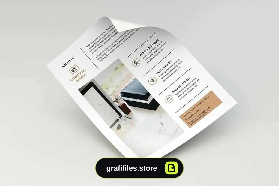 فایل لایه باز تراکت Minimalist Business Flyer v03