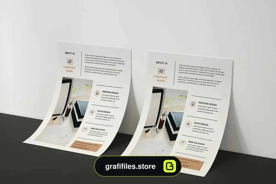 فایل لایه باز تراکت Minimalist - 3