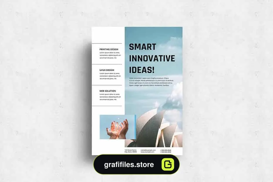 فایل لایه باز تراکت Minimalist Business Flyer-v04