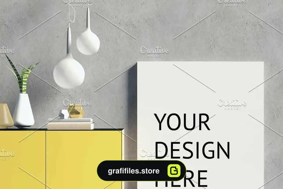 موکاپ قاب عکس Mock Up Poster Frame In Interior