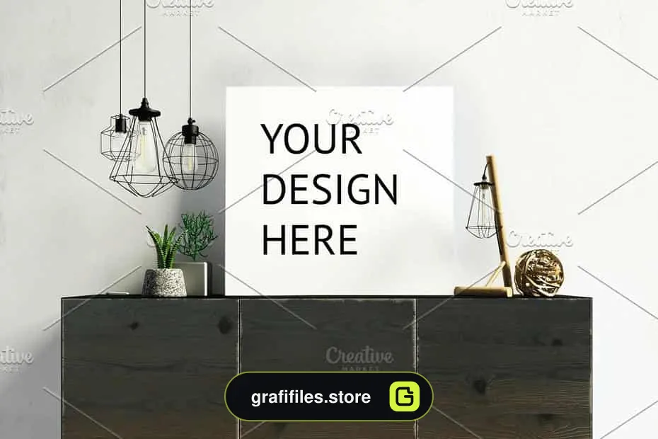 موکاپ قاب عکس Mock Up Poster Frame In Interior