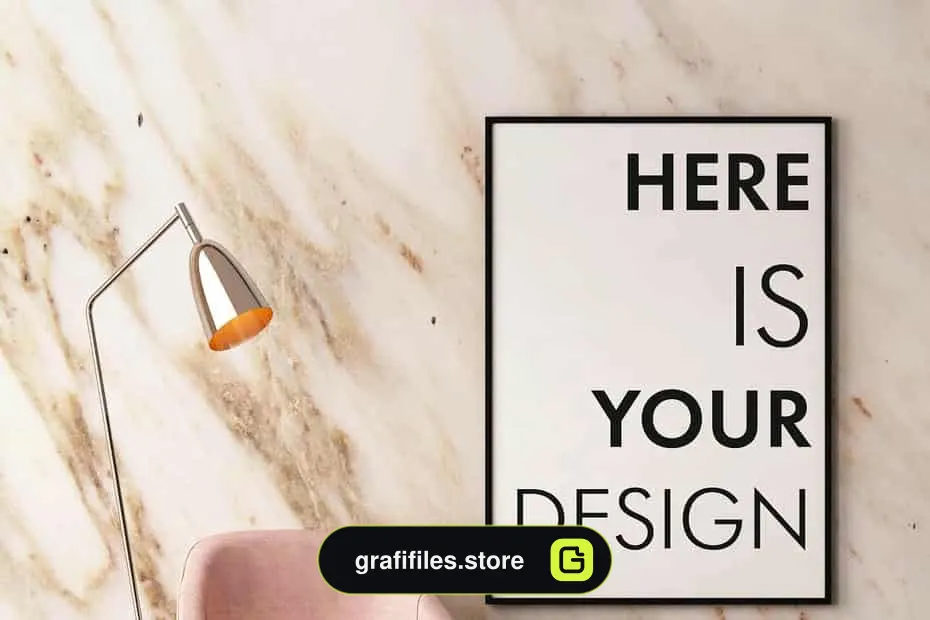 موکاپ قاب عکس Mockup Posters In The Interior