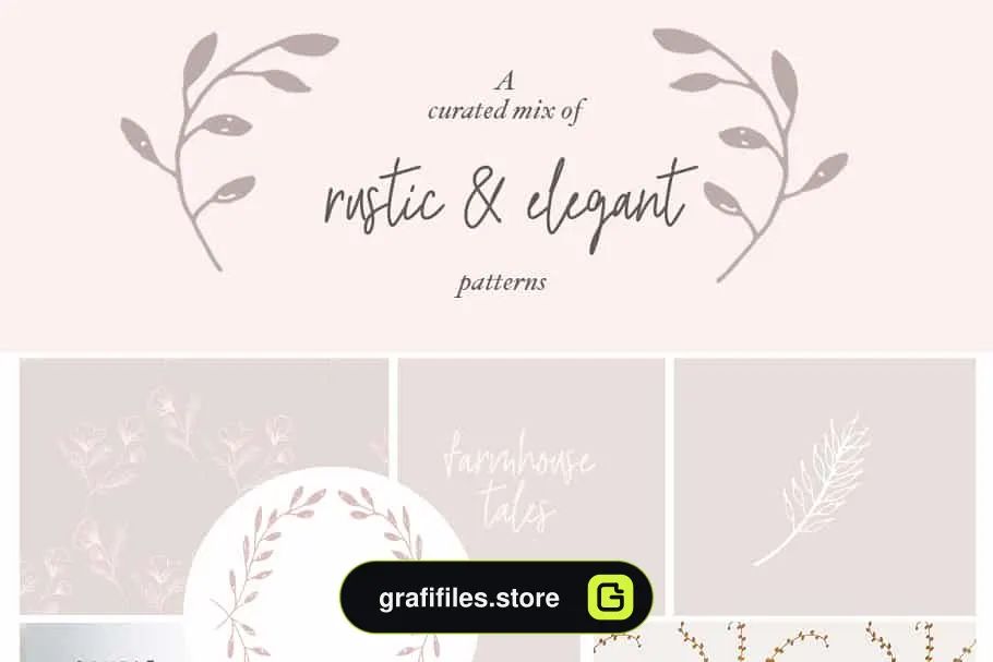 پترن گل Modern Subtle Floral Patterns Bundle