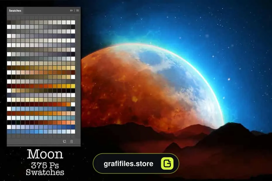 پالت رنگ Moon Ps Swatches