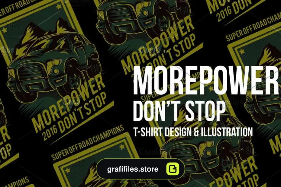 وکتور تیشرت Morepower Illustration