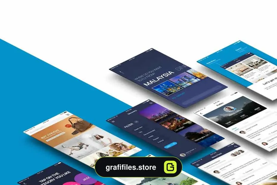 فایل لایه باز رابط کاربری موبایل