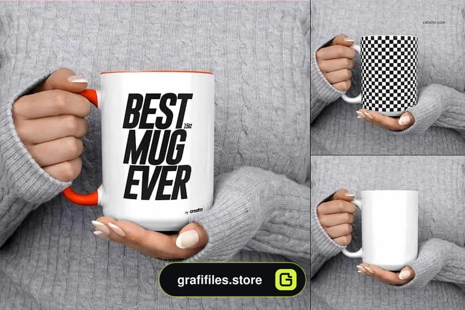 موکاپ ماگ Mug Mockup Set 15oz Many Views