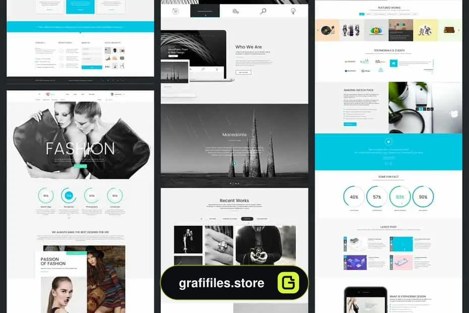 دانلود فایل لایه باز وب سایت Multi-Prupose Sketch Template UI Kit - 13 فایل لایه باز وب سایت - 12