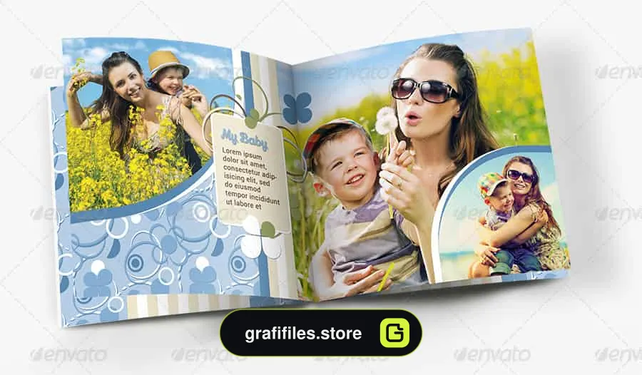 فایل لایه باز آلبوم عکس کودک