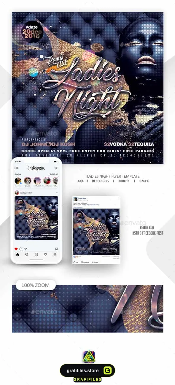 فایل لایه باز بنر Night Flyer Template