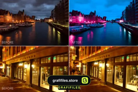 دانلود پریست عکس شب در لایت روم - Night Lr Presets - 12 پریست عکس شب