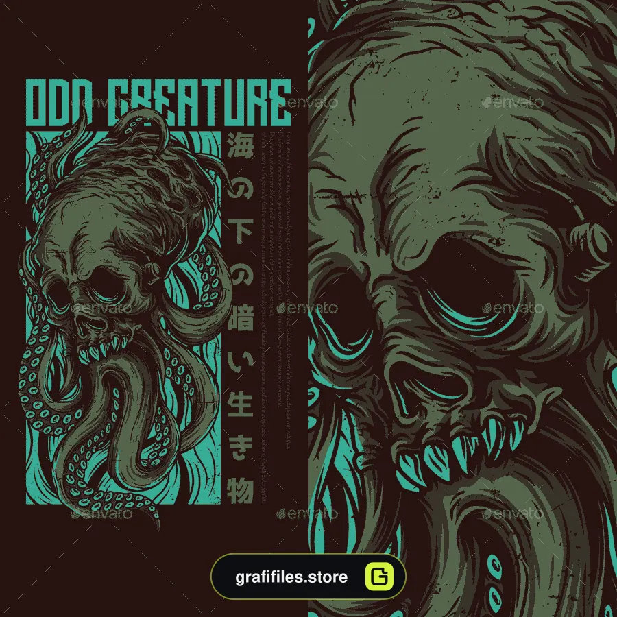 وکتور تیشرت Odd Creature T-Shirt Design