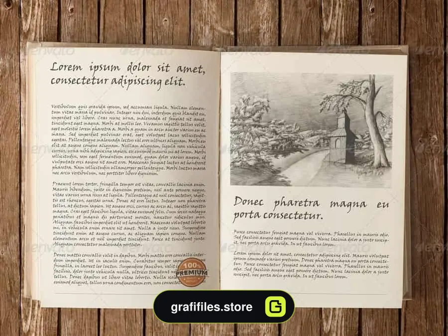 موکاپ کتاب قدیمی Old Book Mockup