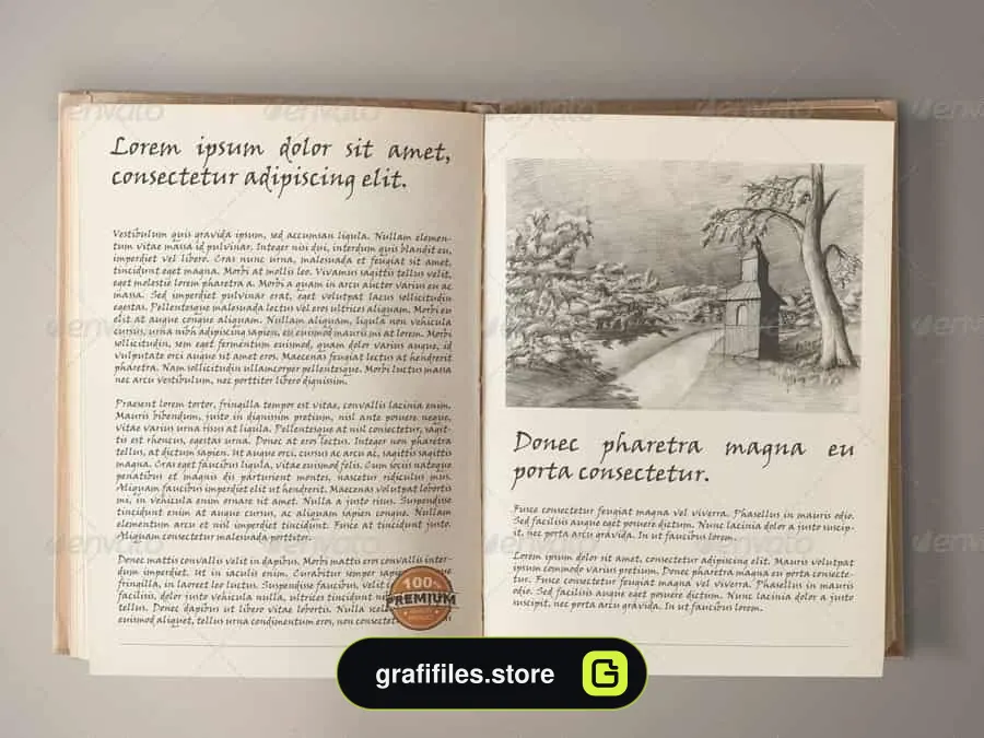 موکاپ کتاب قدیمی Old Book Mockup