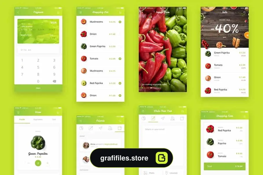 فایل لایه باز رابط کاربری اپلیکیشن غذا - 17