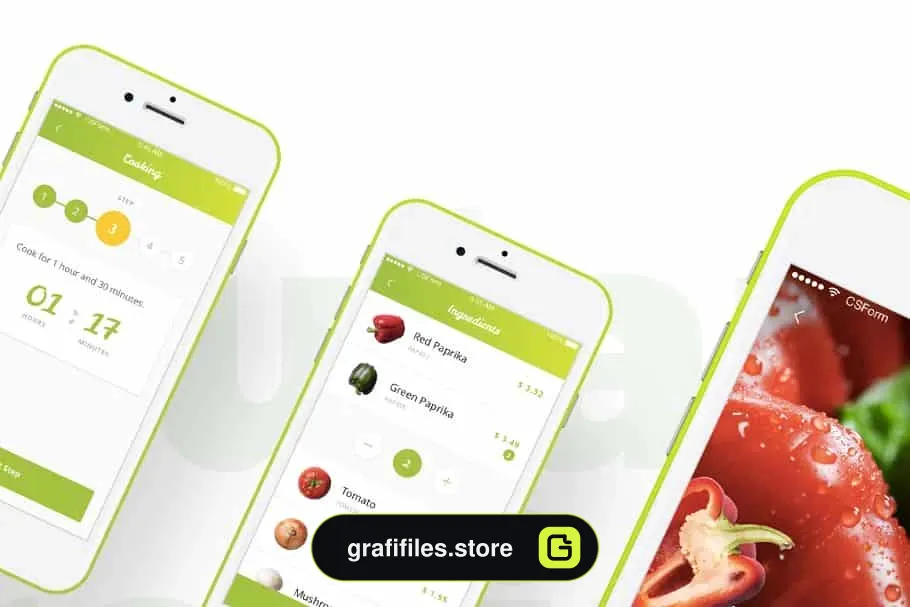 فایل لایه باز رابط کاربری اپلیکیشن غذا - 6