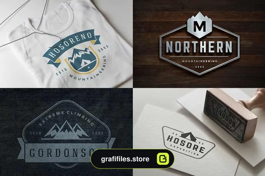 فایل لایه باز لوگو Outdoor logos and badges