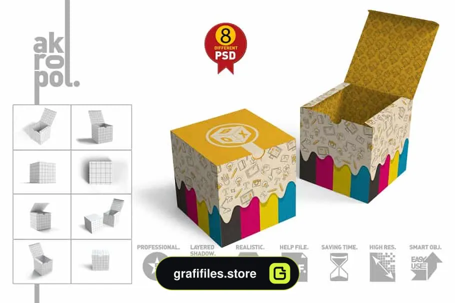 موکاپ جعبه کارتونی