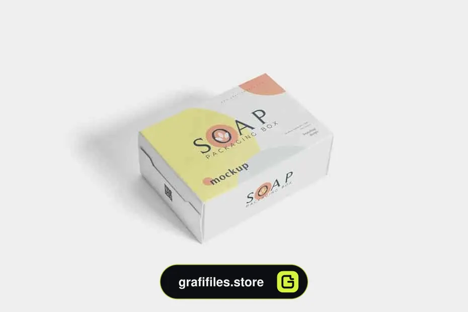 موکاپ جعبه صابون Packaging Box & Soap Mockup