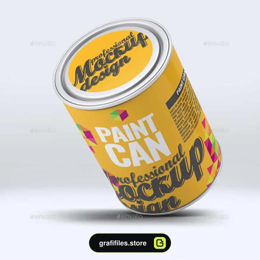 موکاپ قوطی رنگ Paint Can Mock-Up V.1