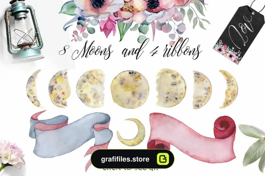 دانلود کلیپ آرت آبرنگی گل Panthers & Floral Watercolor set - 12 کلیپ آرت آبرنگی گل Panthers & Floral Watercolor set - 11