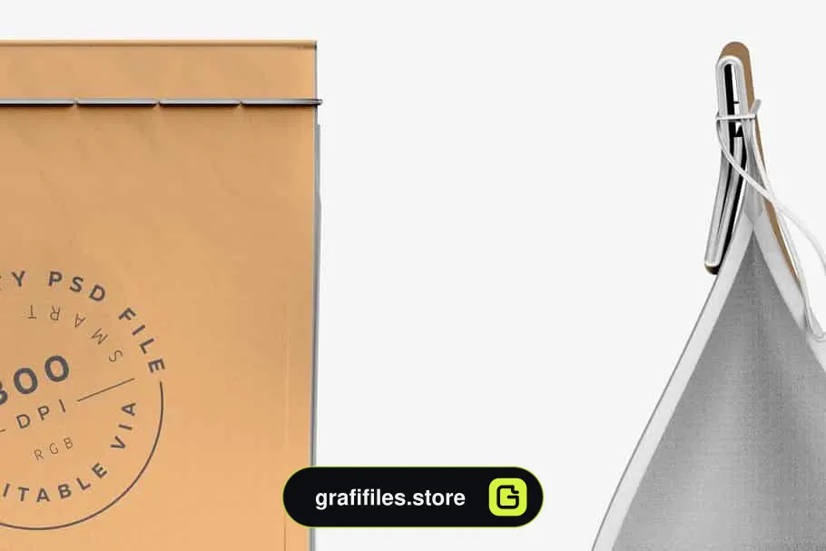 موکاپ پاکت کاغذی Paper Bag With Window Mockup