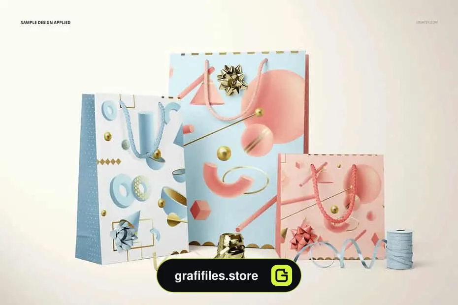 موکاپ بگ هدیه کاغذی