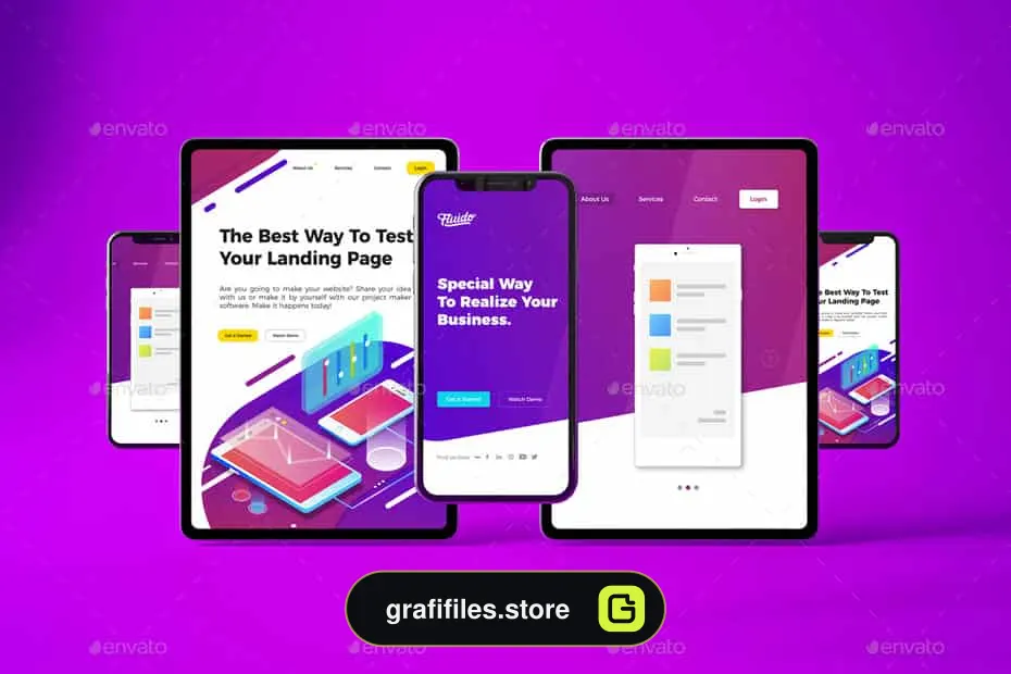 موکاپ تبلت و آیفون ایکس