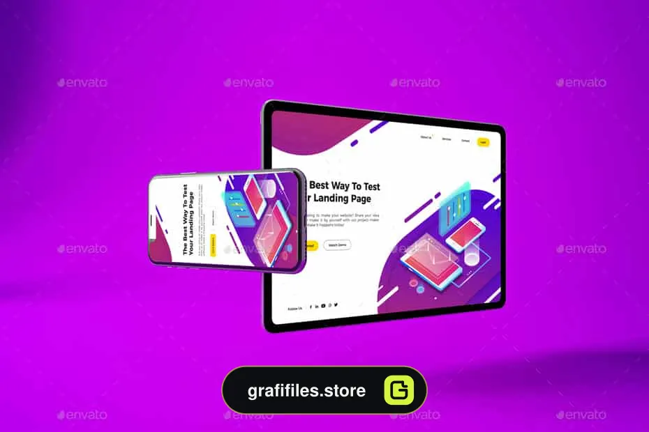 موکاپ تبلت و آیفون ایکس
