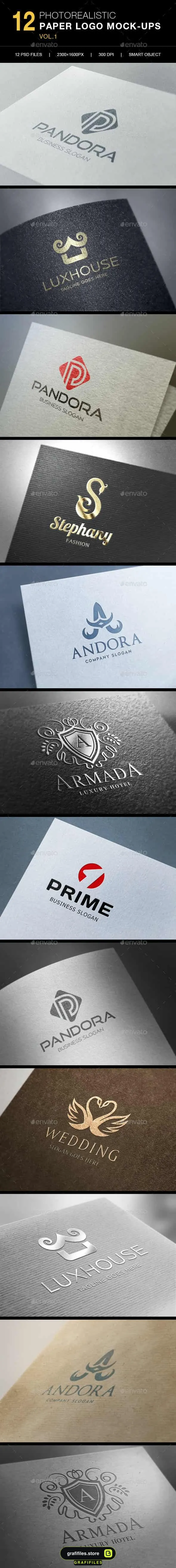 موکاپ لوگو Photorealistic Logo Mock-Ups Vol.1