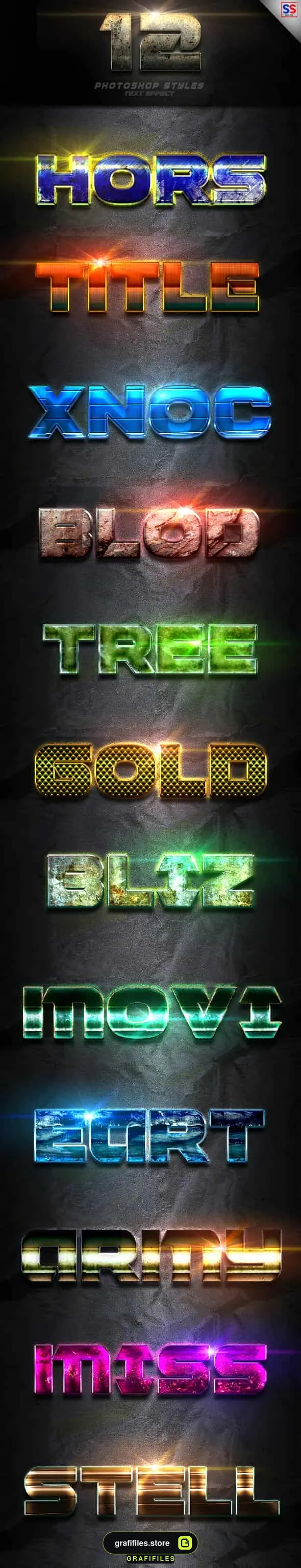 دانلود افکت متن Photoshop Text Effect Vol 10 - 1 افکت متن Photoshop Text Effect Vol 10