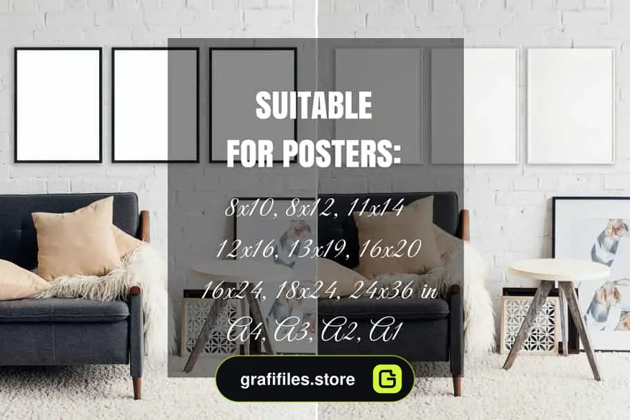 موکاپ قاب عکس Picture Frame Set Of 3 Mockups