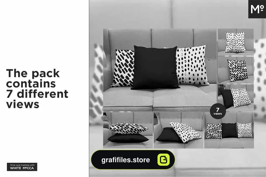 موکاپ مبلمان و کوسن Pillow On Sofa Mock-ups Set