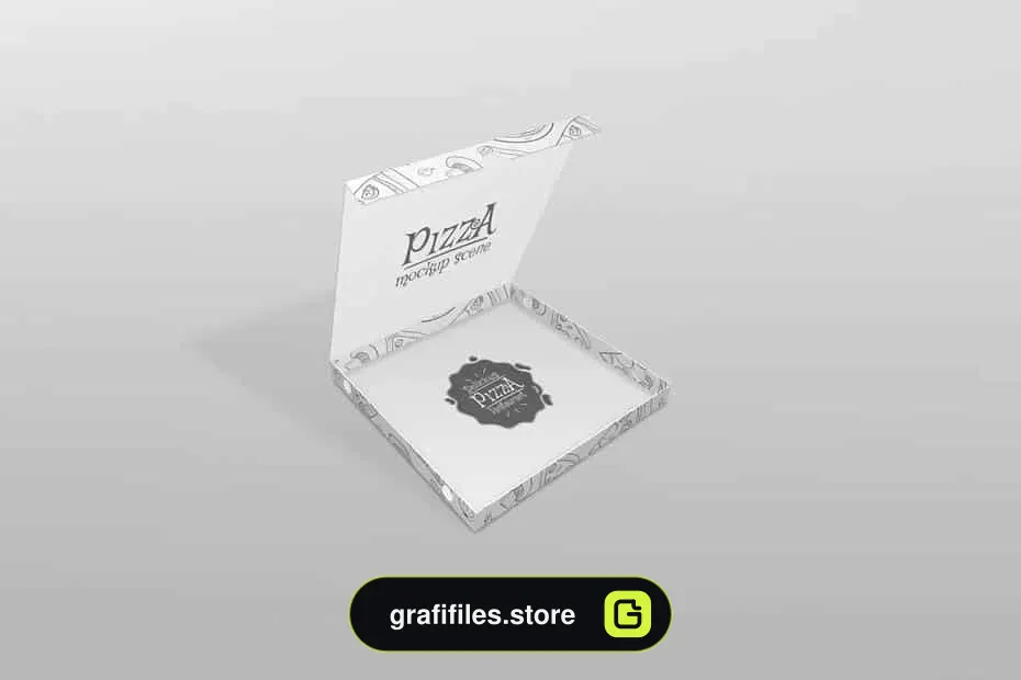موکاپ جعبه پیتزا Pizza Box Mockup