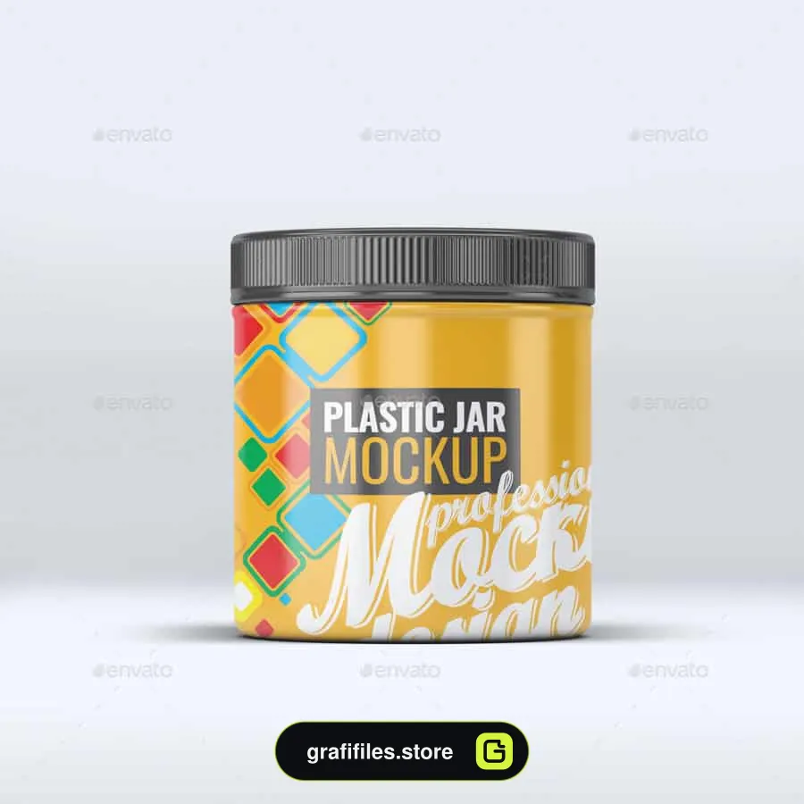 موکاپ قوطی پلاستیکی Plastic Jar Mock-Up