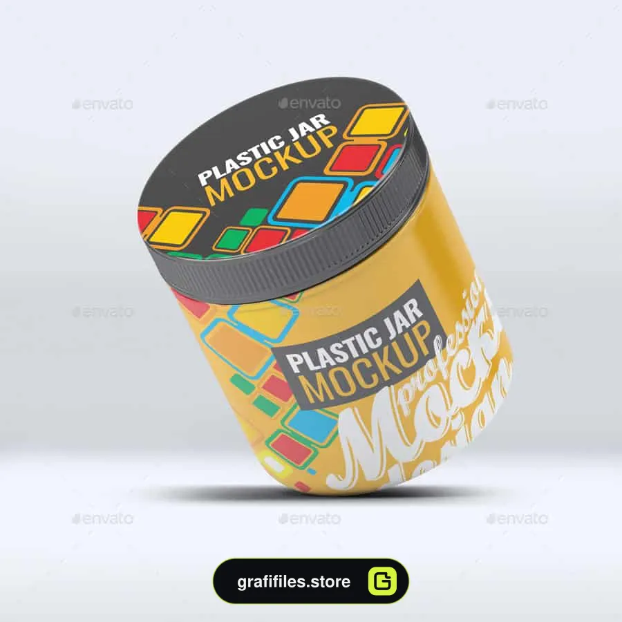 موکاپ قوطی پلاستیکی Plastic Jar Mock-Up