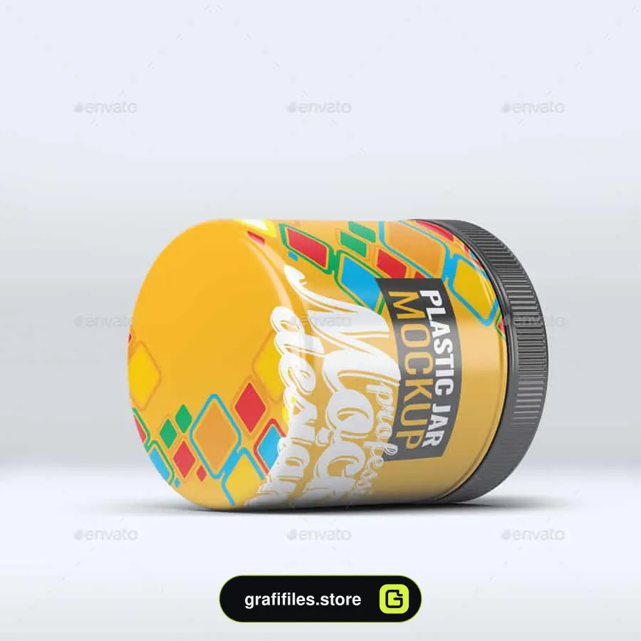 موکاپ قوطی پلاستیکی Plastic Jar Mock-Up