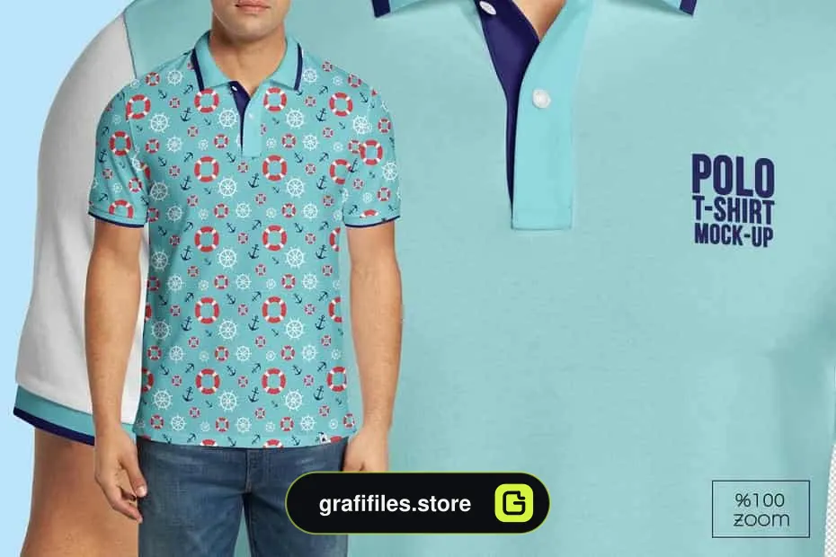 موکاپ تیشرت Polo shirt Mock-Up