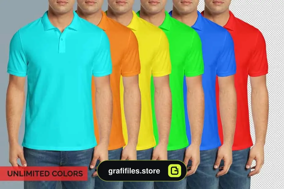 موکاپ تیشرت Polo shirt Mock-Up - 7