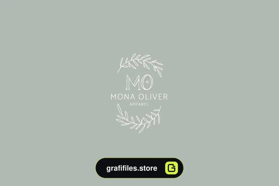 فایل لایه باز لوگو Premade Logo bundle laurel feminine