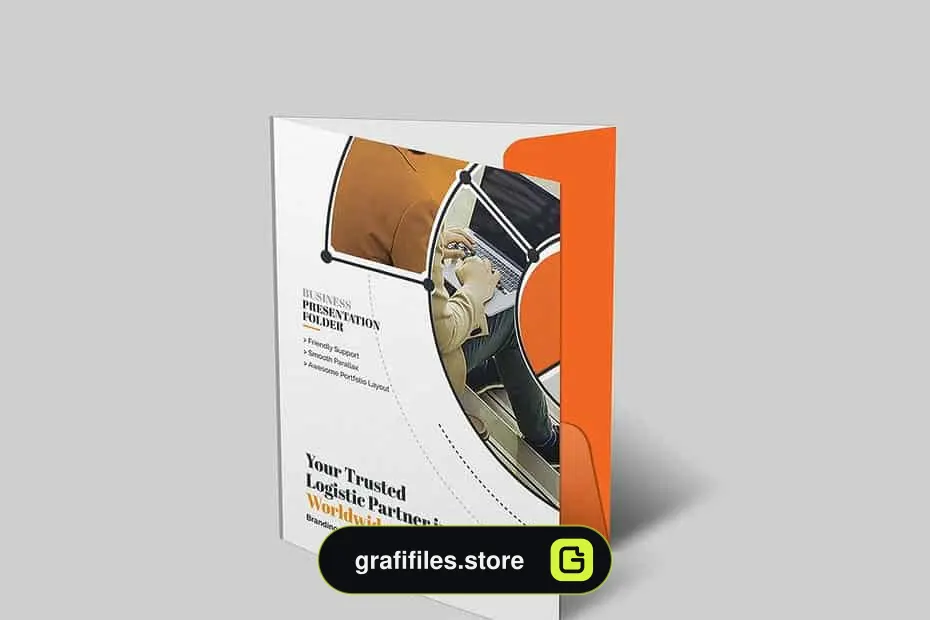 فایل لایه باز پوشه پرزنتیشن Presentation Folder 04