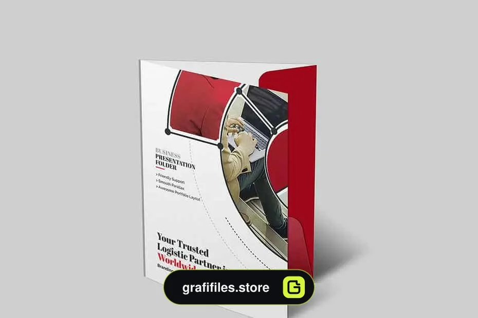 فایل لایه باز پوشه پرزنتیشن Presentation Folder 04