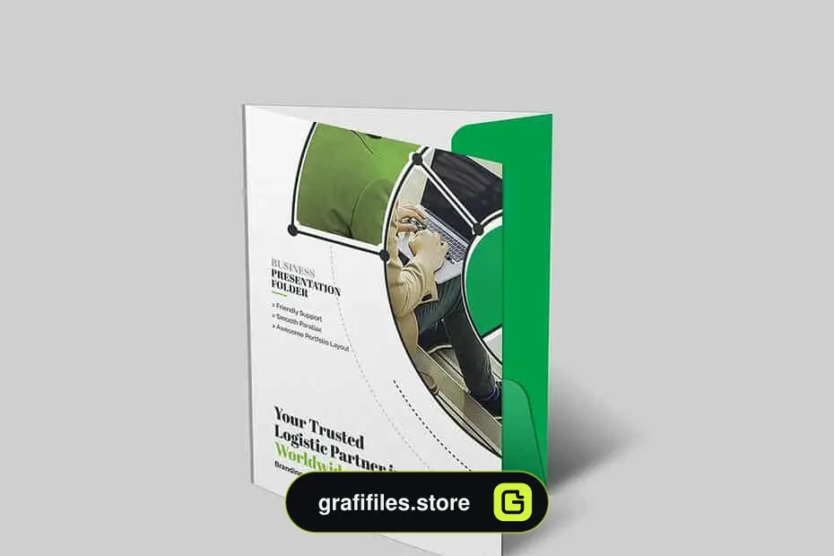 فایل لایه باز پوشه پرزنتیشن Presentation Folder 04